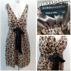 BCBG Max Azria Dress Size 4 Leopard